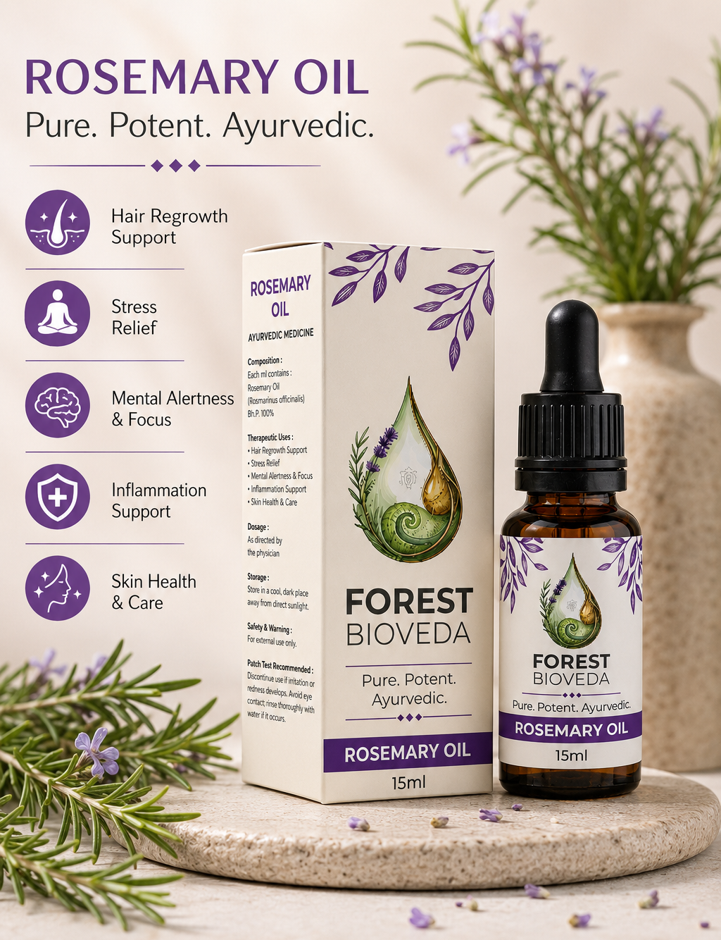 Rosemary Essential Oil for Hair Growth & Deep Nourishment