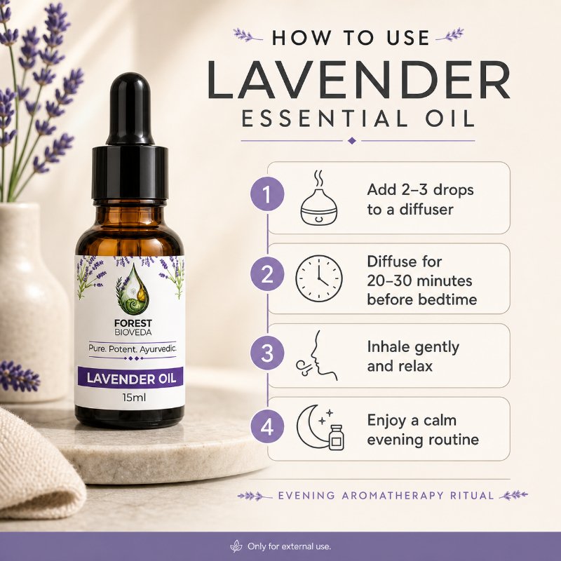 Lavender Oil for Deep Relaxation & Restful Sleep