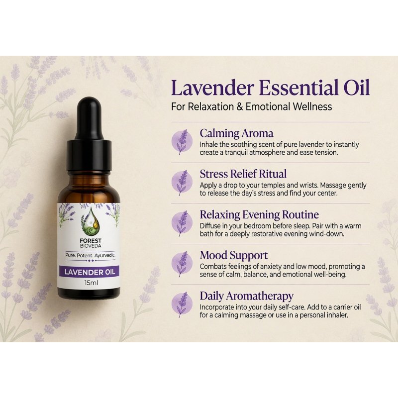 Lavender Oil for Deep Relaxation & Restful Sleep
