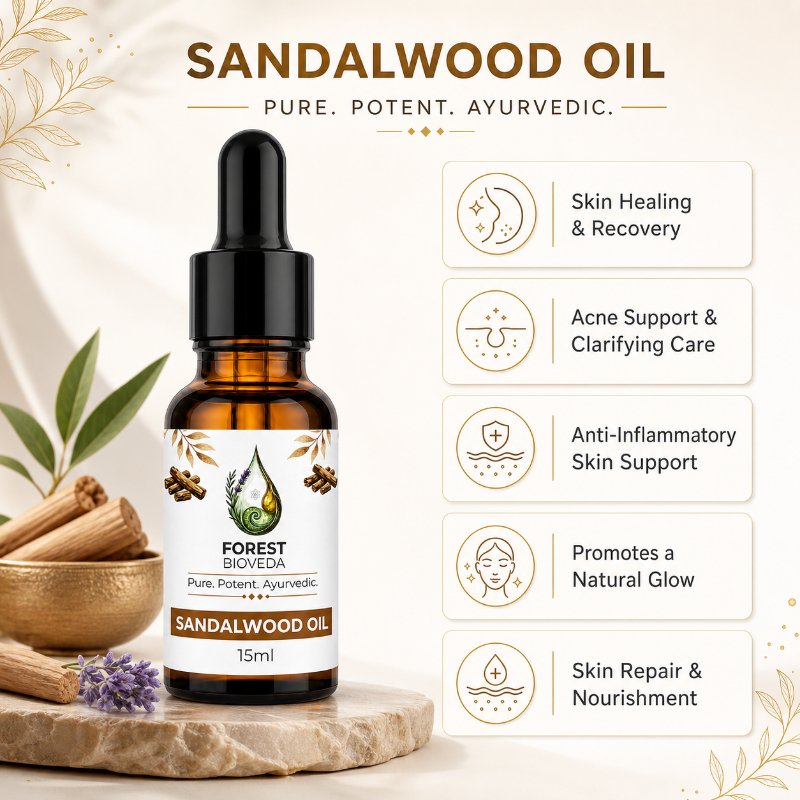 Sandalwood Oil for Radiant & Even-Toned Skin