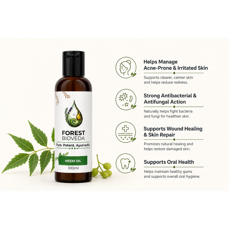 Neem oil For Clear, Balanced & Healthy-Looking Skin