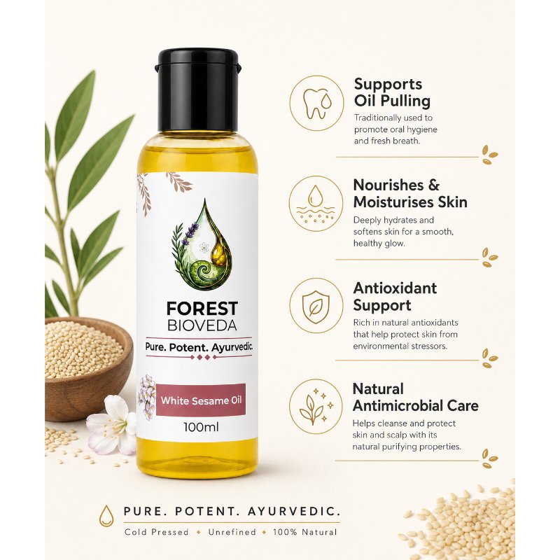 White Sesame Oil For Holistic Wellness & Daily Nourishment