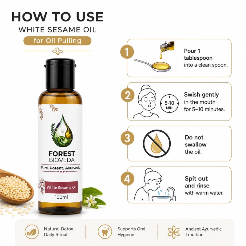 White Sesame Oil For Holistic Wellness & Daily Nourishment