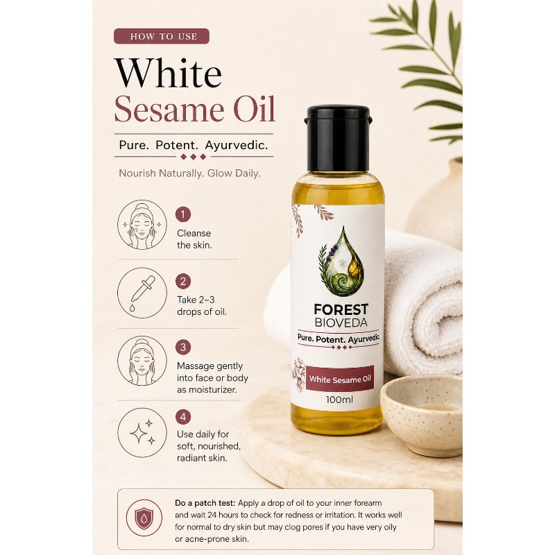White Sesame Oil For Holistic Wellness & Daily Nourishment