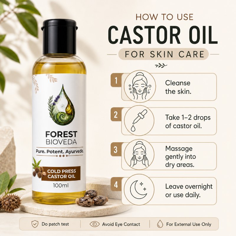 Cold Press Castor Oil For Stronger Hair & Lasting Hydration